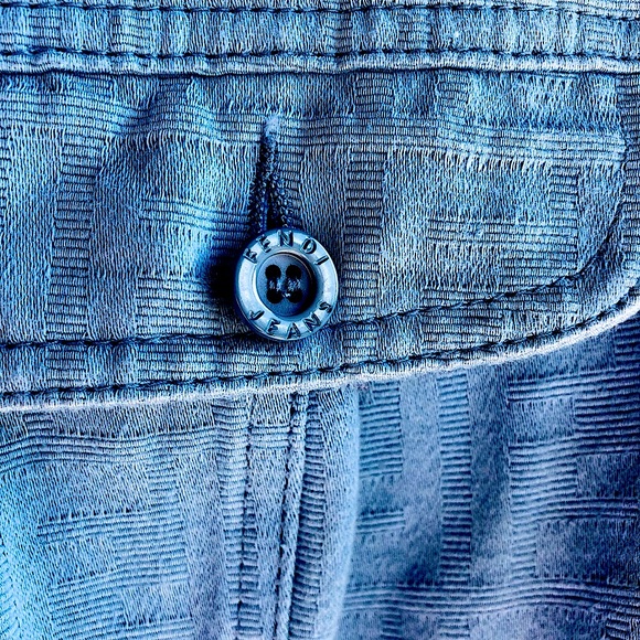 Vintage Fendi Zucca Monogram Logo Blue Denim Zip Up Mini Dress - Picture 15 of 17